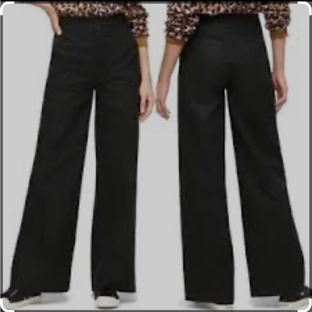 J.crew Frankie wide leg black twill pants. NWT